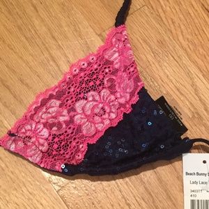 Beach Bunny Swim Sexy Beach Bunny Swimwear Sequins Bikini Top Lace Poshmark